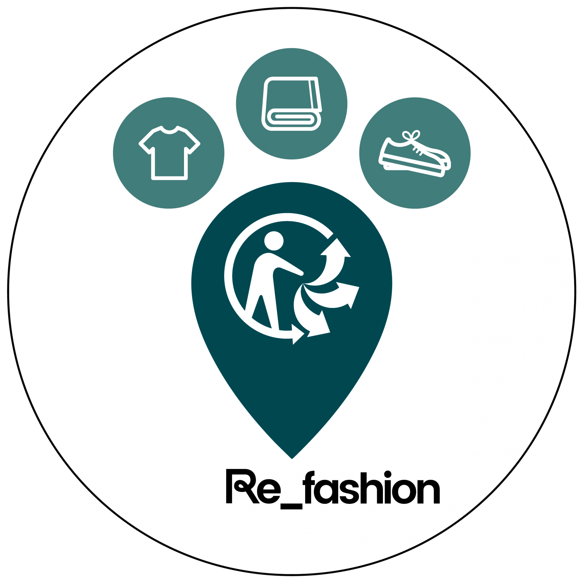 Logo repere filiere textile refashion rond